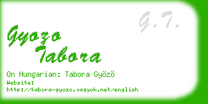 gyozo tabora business card